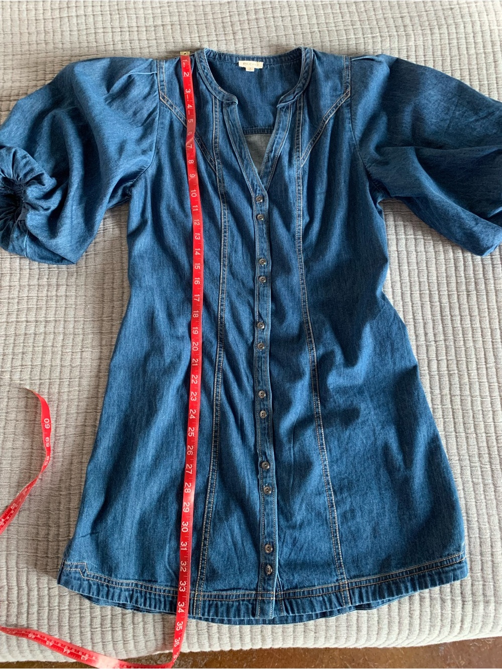 Pilcro soft denim dress with button down front - Picture 9 of 9